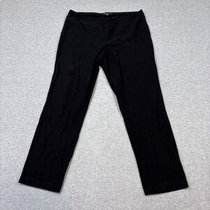 EILEEN FISHER System Crepe Stretch Pants Womens Sz M Black Washable